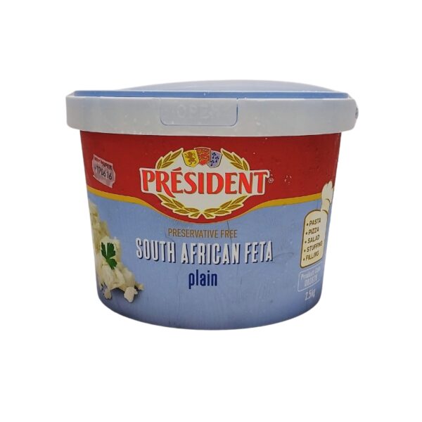 Cheese Feta Hard Plain President (2.5Kg nett)