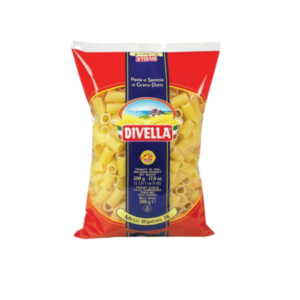 Pasta Divella Mezzi Rigatoni #18 500g